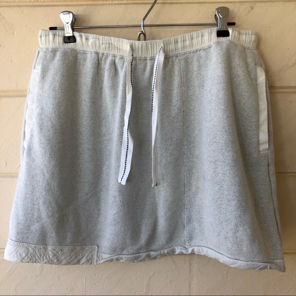 Saturday Sunday by Anthropologie French Terry Mini Skirt with Drawstrings Large
